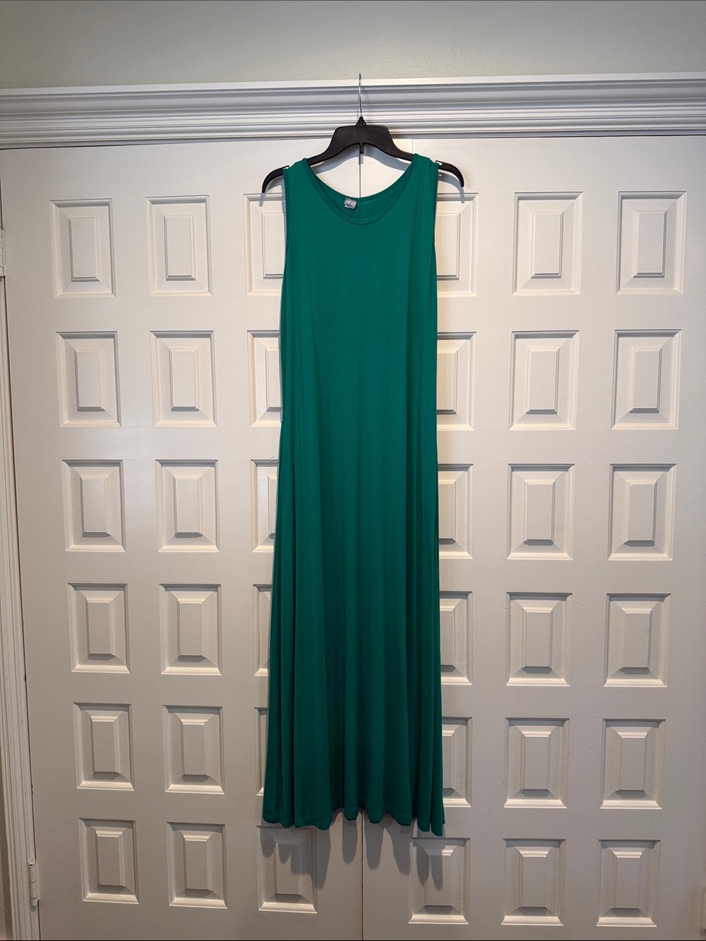 Women's Sleeveless Teal Maxi Dress - Easy Everyday Fit